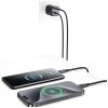 USAMS Ładowarka sieciowa JC Series CC261 20W GaN Fast Charger wbudowanykabel USB-C czarna